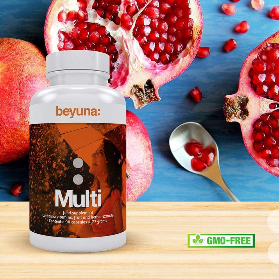 Product uitgelicht:

Beyuna Multi heeft een optimaal opneembare samenstelling en activeert de natuurlijke energie in je lichaam. Eén van de extracten is poeder van granaatappels, een bron van vitamine C.

#energie #weerstand #natuurlijk #gmovrij