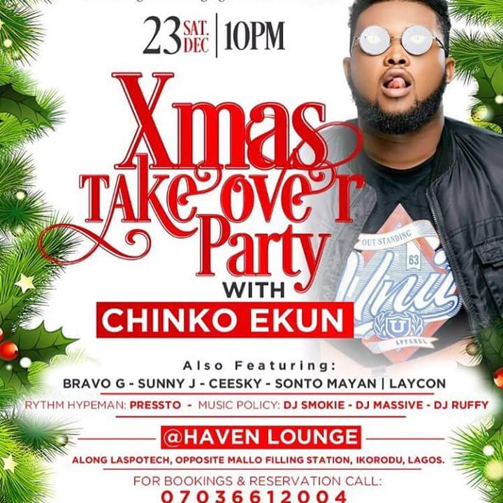 whiteliongangPR's tweet photo. Let The Count Down Begin #XmasTakeOverParty With @ChinkoTiger @Havenlounge No Sleeping On The Bicycle #HavenLounge #Whiteliongangent #Ikorodu #Presstote #Stylylee #BolaaGold #Eder #Nightclub #Luxurylifestyle #Clubbing #ClassicGirls #ClassicBallerz https://t.co/0FiMJPZVNU