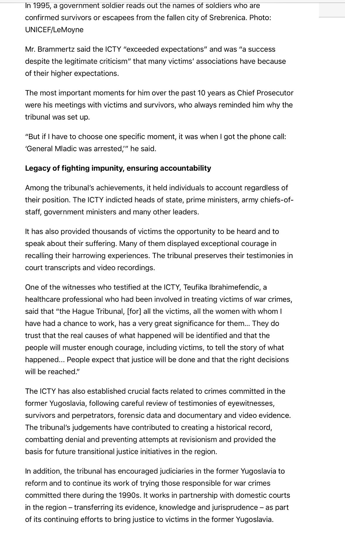 Karel Van Oosterom Today Closing Ceremony Of Un Tribunal For Former Yugoslavia Icty In Presence Sg Un Guterres Example Of Accountability In The Legal Capital Of The World The Hague