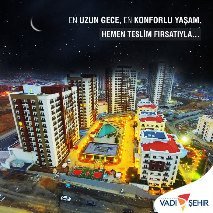 En uzun gece, en konforlu yaşam "hemen teslim" fırsatıyla Başakşehir'in en çok kazandıran projesi Vadişehir'de!

#21Aralık #Enuzungece #Vadişehir #Başakşehir #HemenTeslim