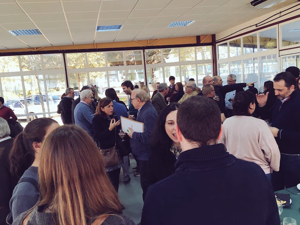 ETSIAMCordoba's tweet photo. ¡Es tiempo de celebración! Hoy en el Campus, copa de Navidad con la #FamiliaETSIAM. ¡Y aún nos queda mucho que celebrar! #ETSIAM50años https://t.co/pJyPDTfVFu
