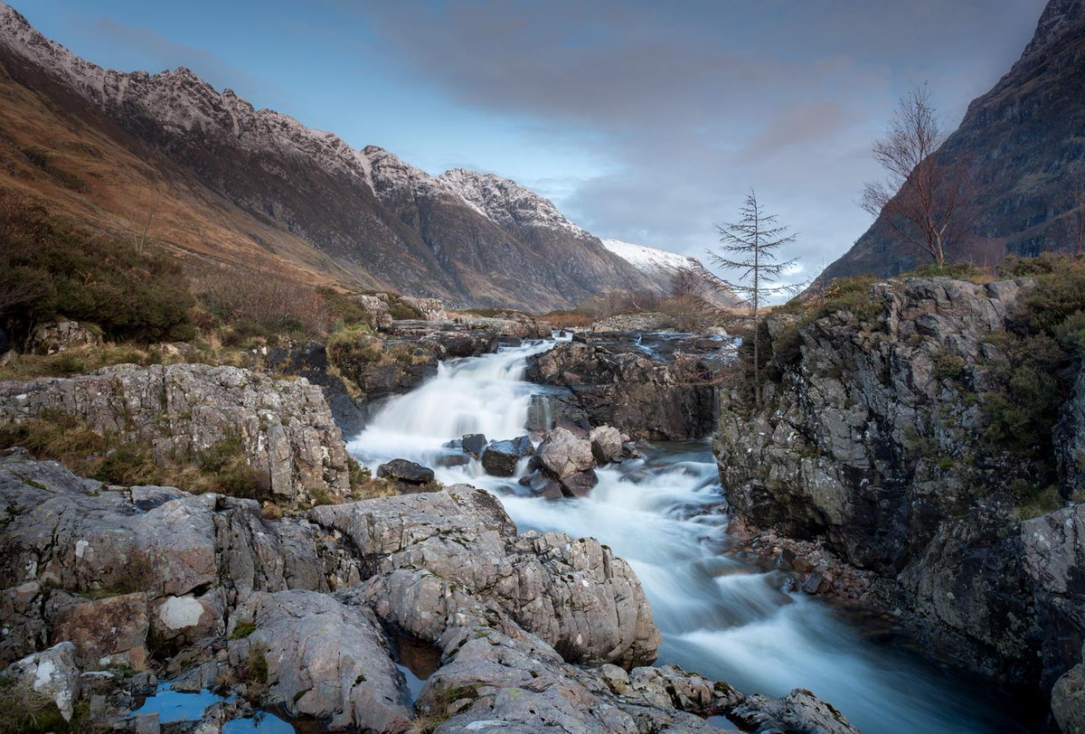 The Clachaig Falls, taken last month. We have  two places remaining on our March Glencoe and Glen Etive workshop if  you'd like to join me - full details can be found here: imageseen.co.uk/glencoe-and-ra… #Glencoe #Highlands #Scotland #landscapephotography