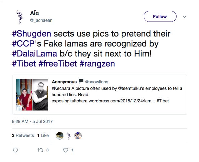 SarahYPP's tweet photo. .@TwitterSupport allows #cyberbullying, #defamation &amp; hatred towards @tsemtulku &amp; #Kechara. It’s obvious that @_achaean is set up just to spread hate against this #religious group. Where is #ReligiousFreedom?
@INTERPOL_Cyber
@Twitter
#StopAchaean
#tsemtulku
#cyberharassment https://t.co/7jxJ1fBi6h