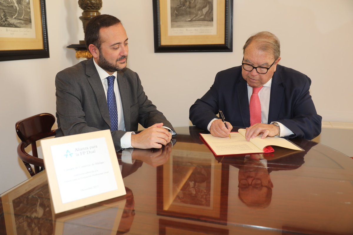 IgnaciodeBenito's tweet image. La @Camara_Malaga se suma a la @Alianzafpdual 👏👏 Seguimos sumando fuerza para continuar entre todos impulsando el modelo de FP Dual bajo un marco de calidad 👍@FPAndaluza @FBertelsmann @cepmalagafp