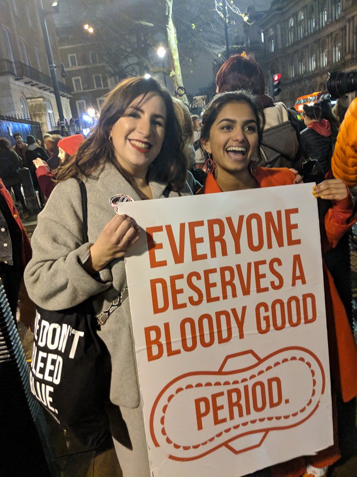 bloodygood__'s tweet photo. What a BLOODY NIGHT. We are proud to be a part of this movement so now let's keep it bloody moving. Don't let this buzz die out. Period poverty isn't a fad. Stay active and interested even when the media loses interest. Sign petitions. DONATE PADS. Talk people to death about it. https://t.co/PIAK8V918S