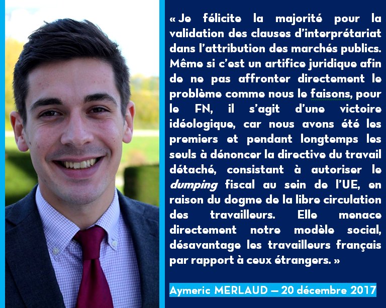 ElusRN2015CRPDL's tweet photo. Petit à petit, la majorité vient sur les positions du @GroupeCRFNPdL concernant le danger que représente le travail détaché pour nos #industries. Aymeric #Merlaud vient de le rappeler en session plénière.
#DirectPdL #FNPdL https://t.co/fb7IuRwxQN