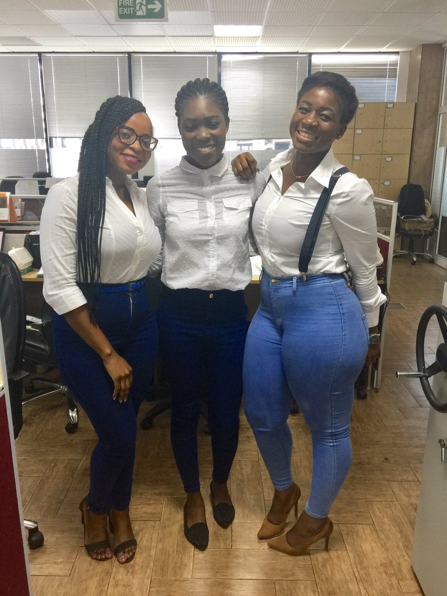 PwCGhana's tweet photo. It's a white on jeans affair in the office today... Christmas is coming! https://t.co/htRLDr1Fy9