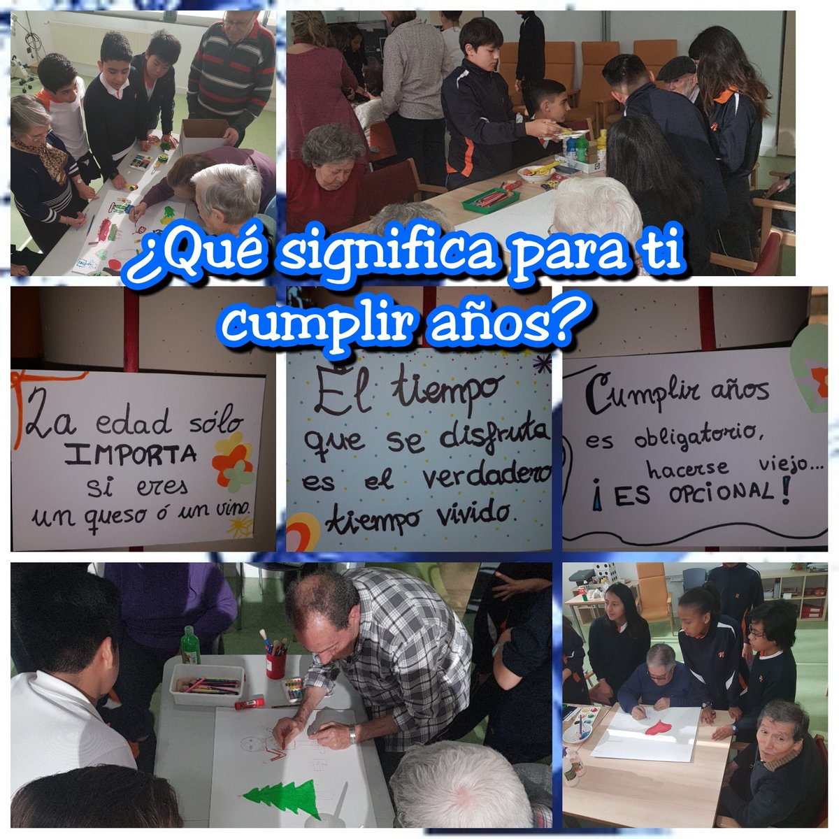 WorkShopNazaret's tweet photo. Dibujamos metáforas de lo que representa para nuestro mayores cumplir años #Sigosiendoyo #Alzheimer #Workshops2017, y para ti @nazaretoporto, ¿qué significa cumplir años? https://t.co/0Q08m83Tsf
