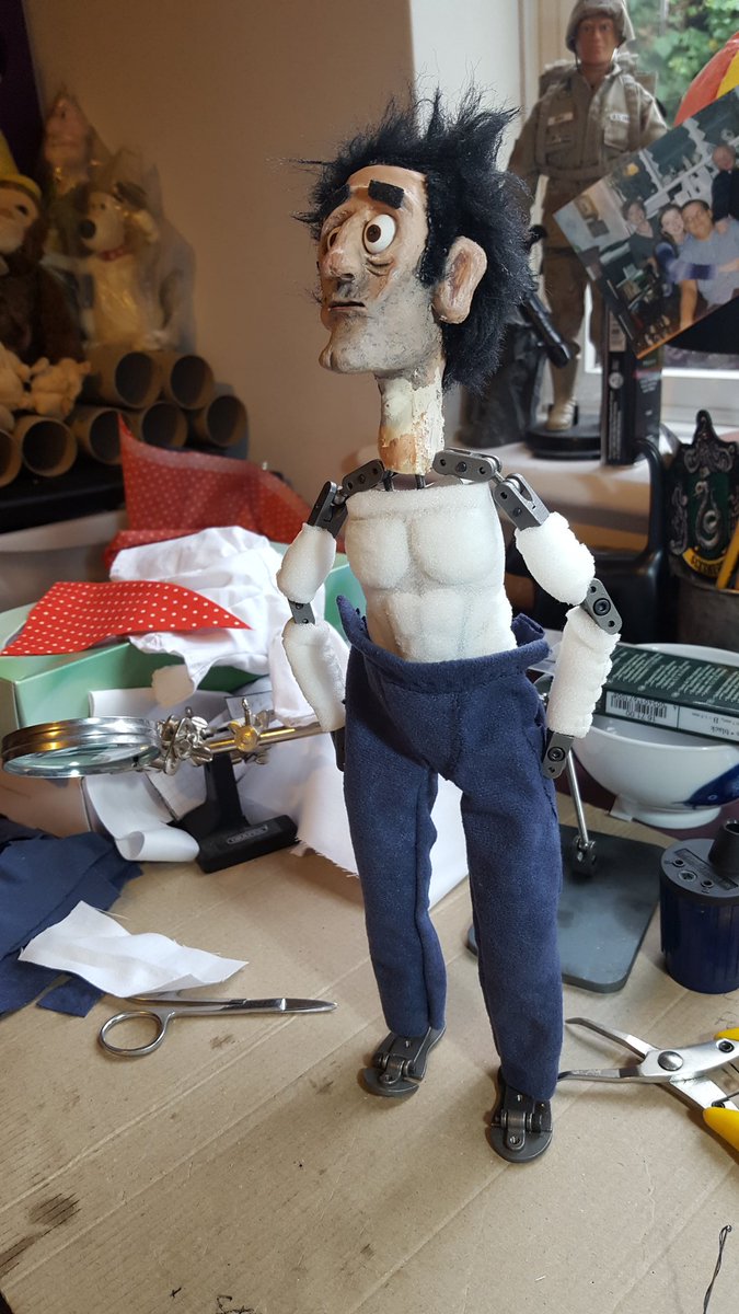 DivineToonist's tweet photo. WIP: Massimo's trousers #NewPuppet #Animation #StopMotion #HandMade https://t.co/5e100YosCk