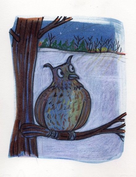 drawstuff's tweet photo. Happy winter solstice to all the owls out there. #doodle #LongestNight #goodbyesunlight https://t.co/40O9UcSrtE
