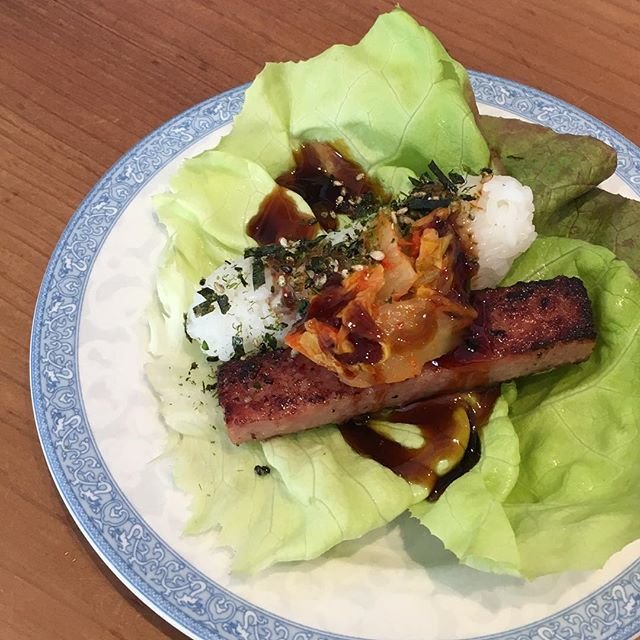 BenKP_Music's tweet photo. #pork #musubi packed with #sushirice and perched atop a #bostonlettuce cup made for a crowning crunchy bite @ainarestaurant #hawaiinfood #top17of2017 #innoparticularorder #bibgourmand #michelinguidesf https://t.co/iYN7O7djOT #employee https://t.co/kLoRCL3u7z