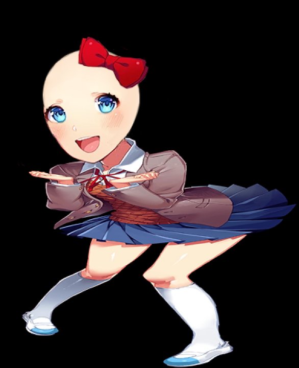 Making your favorite characters bald! on X: Sayori (Doki doki