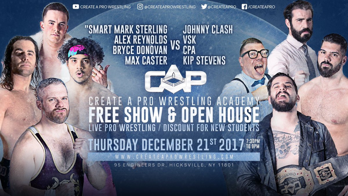 MarkinOut's tweet photo. TDA @CreateAPro HICKSVILLE NY #OpenHouse:@JClash21 @franciskipstvns @CPAwrestles @VsKing98 v @YTAlexReynolds @SilverIntuition @CasterShow @BDKP1/@callmekrisstat @DelroyACox v @UnstoppableIzzy @thekevtibbs/@TheNikkiAddams v @KaseyCatal/@IAmHarryZen v @bear_bronson/@The_MJF &amp; MORE! https://t.co/X3jKwlkp3t