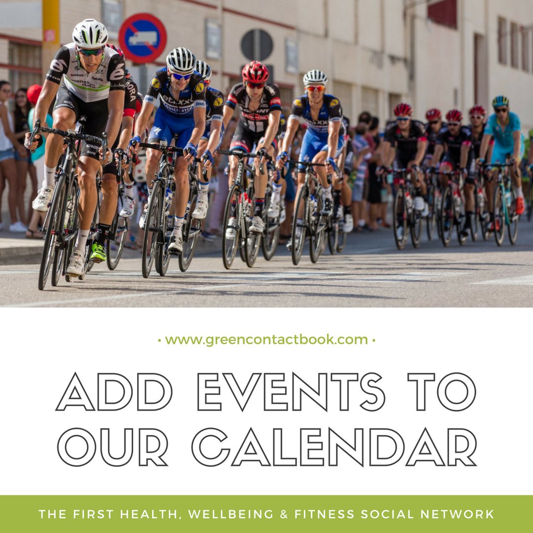 Add #health, #wellbeing and #fitness #events to our FREE calendar... greencontactbook.com/events/ ... #networking #communications #forum #PR #conversation #discussion #connect #online #socialnetwork #journorequests #community