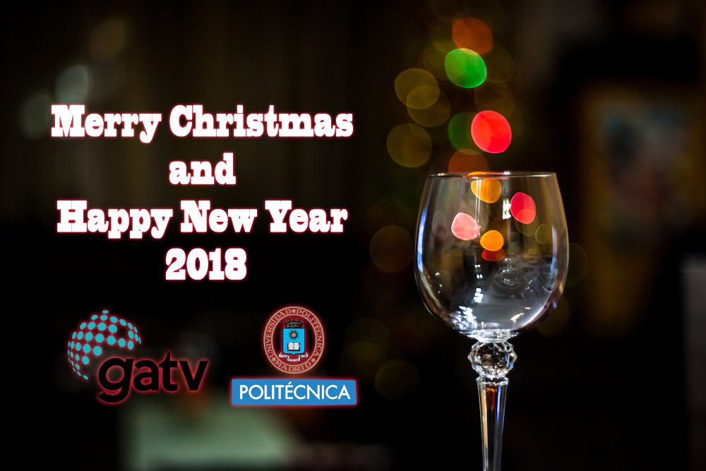 The whole team of <a href="/Gatv_ETSIT/">GATV - Universidad Politécnica de Madrid</a> from <a href="/La_UPM/">Universidad Politécnica de Madrid</a> wishes you merry christmas and a happy new year 2018.