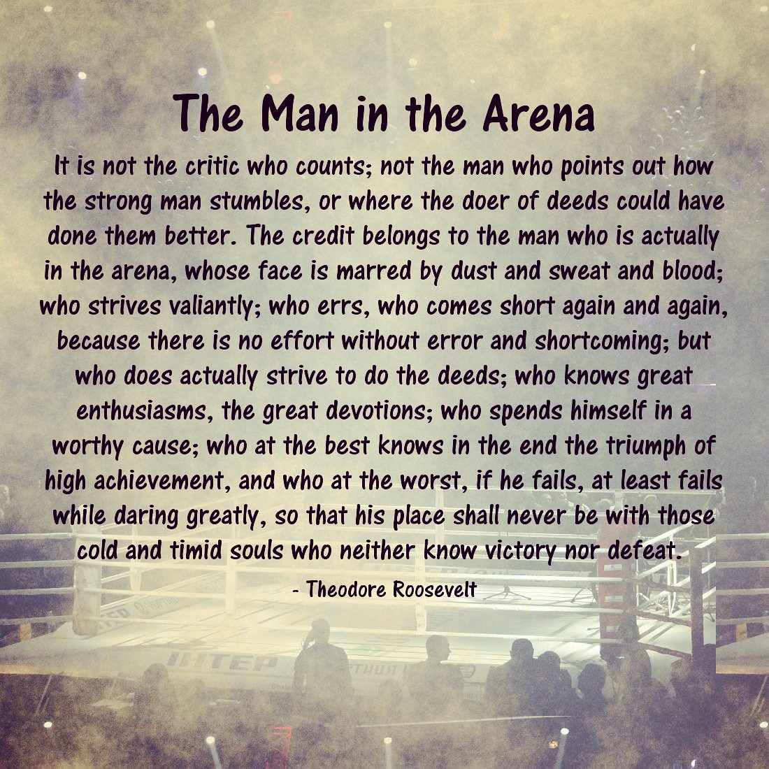 rosstraining's tweet photo. It is not the critic who counts... https://t.co/YUfvj3Wa76
