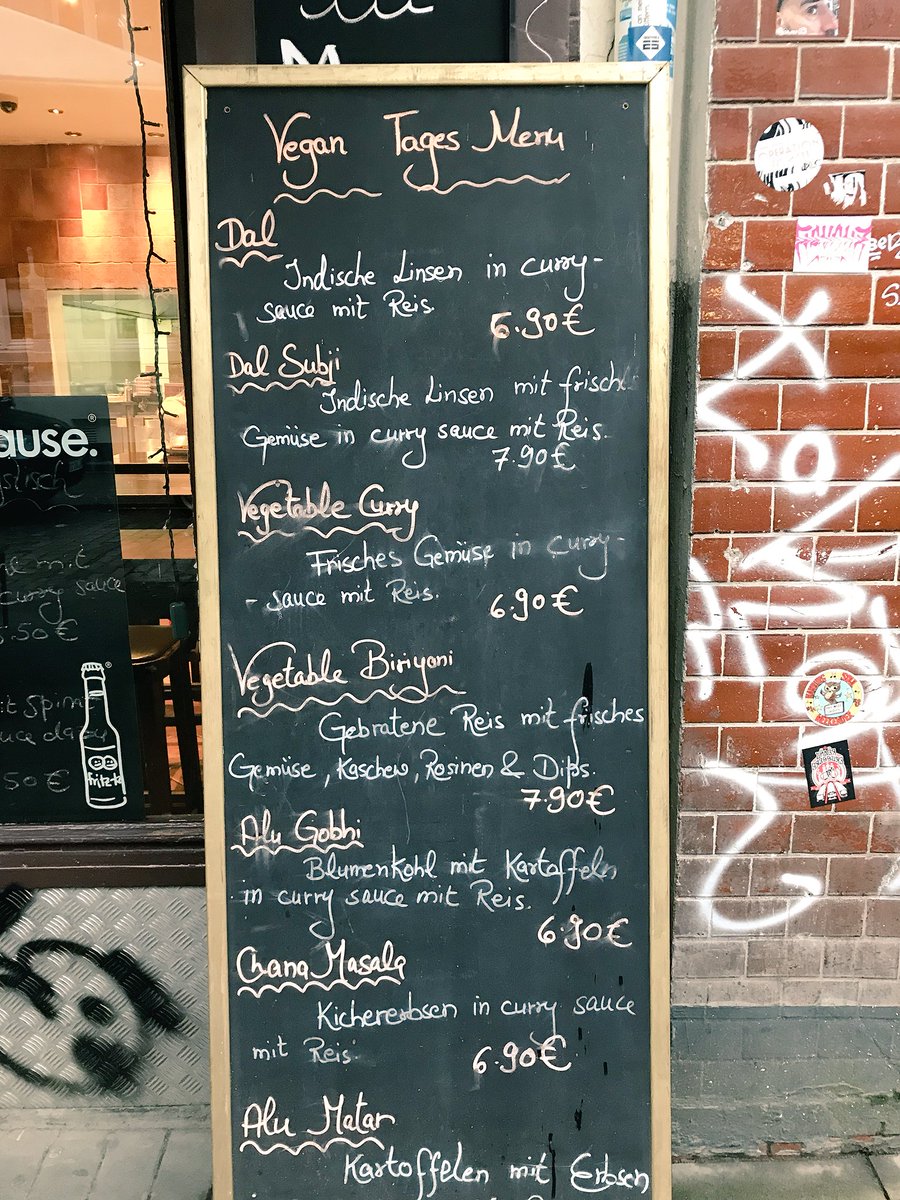 MalwineSteinbck's tweet photo. Germany is going #vegan. Some snapshots from our walk through #Schanzenviertel neighborhood in #Hamburg #foodwatching #foodtrends #foodtech #5futures @Food_Republik https://t.co/JkkzGN5861