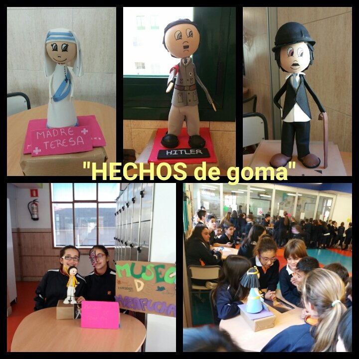 TinaNava's tweet photo. Hitler, Madre Teresa de Calcuta, Chaplin....y muchos más personajes en el MUSEO @Nazafuchas2 Anímate, te esperamos!! Arte al servicio de @bomberosunidos #workshops2017 @nazaretoporto https://t.co/TXva8atRg0