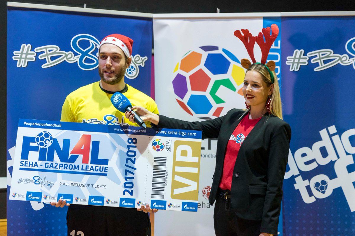 SEHALeague's tweet photo. Thanks to Klemen Ferlin for helping us to announce the winner of Best Handball Fan Contest 😎 @GorenjeVelenje #SEHALeague #Gazprom #Be8Player #dedicatedtofans https://t.co/16isTYGUrF