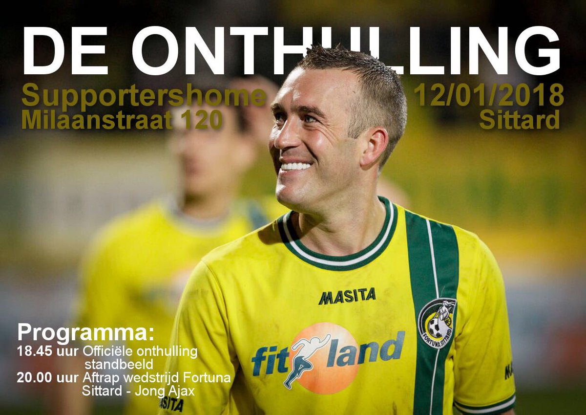 StatueRicksen's tweet photo. Op 12 januari als @FortunaSittard tegen Jong @AFCAjax speelt is de onthulling van het standbeeld van #FernandoRicksen. Meld je aan voor het evenement op Facebook 👉🏻 https://t.co/yx2T13QiXV https://t.co/Cp5Vf3cppH