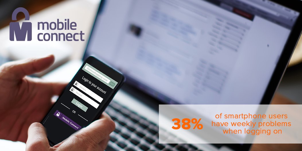 38% of smartphone users have weekly problems with logging in. With #MobileConnect you only need to remember your mobile number gsma.at/MobileConnect