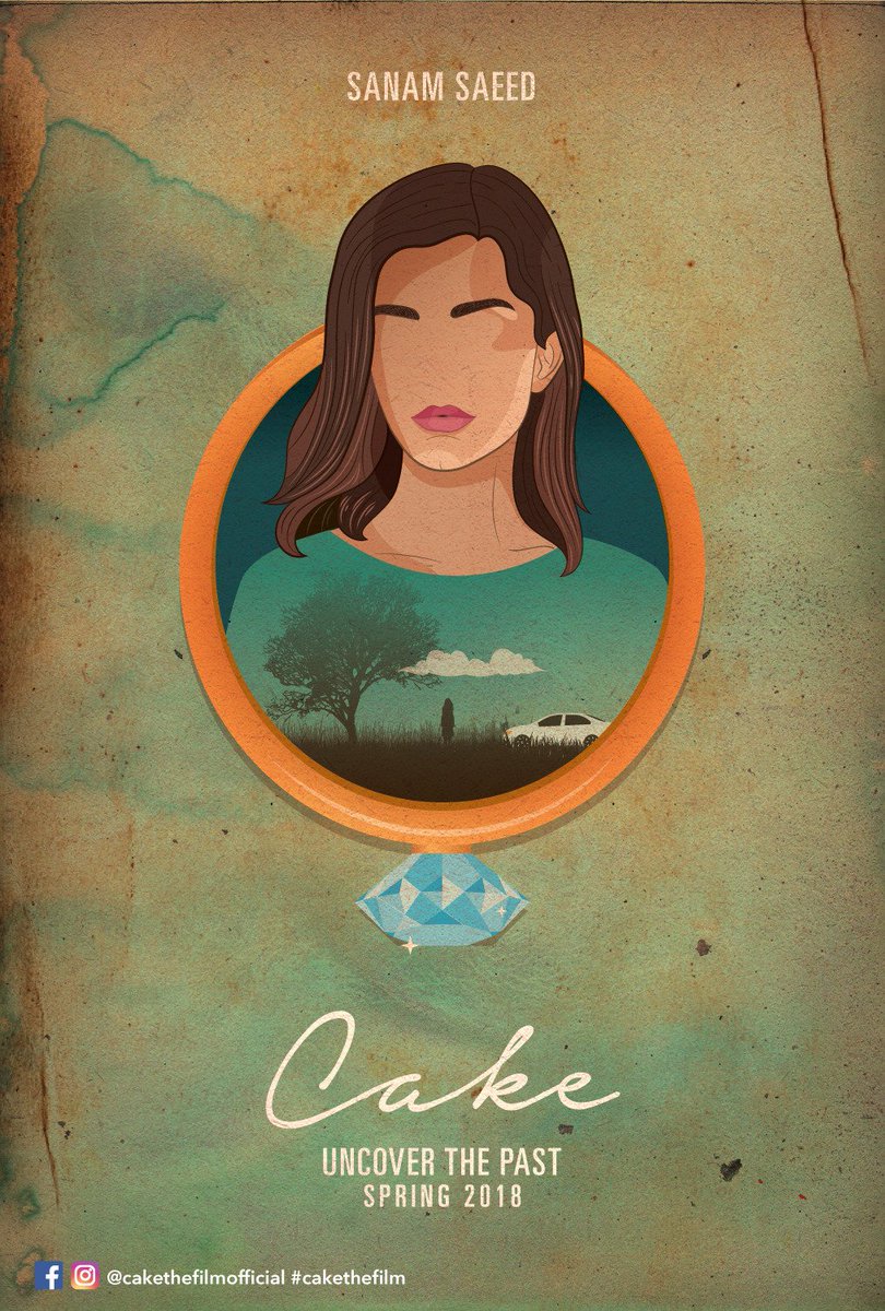 THEOFFICIALB4U's tweet photo. #cakethefilm teaser will be out in a while. Here comes the character poster of @SanamSaeed_FP from her movie #Cake #AsimAbbasi #CakeFirstBite #CakeTheFilm https://t.co/tfHCsnpXNq