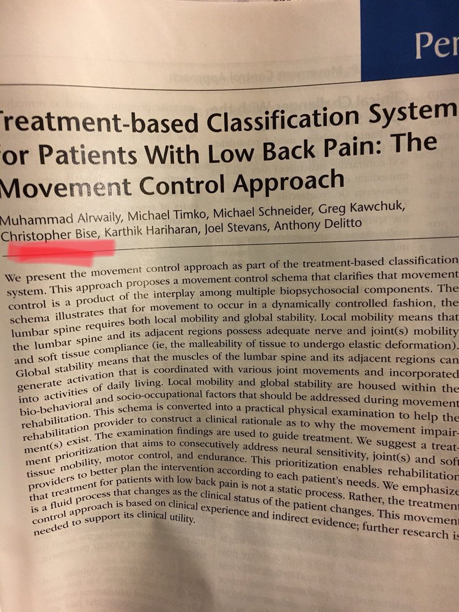 NickTNpt's tweet photo. Shoutout to @ptbise on a great article in this month’s #PhysicalTherapy Journal. Great information to implement today in the clinic
#solvePT #livePT #putpatientsfirst https://t.co/BlCu5efW1w
