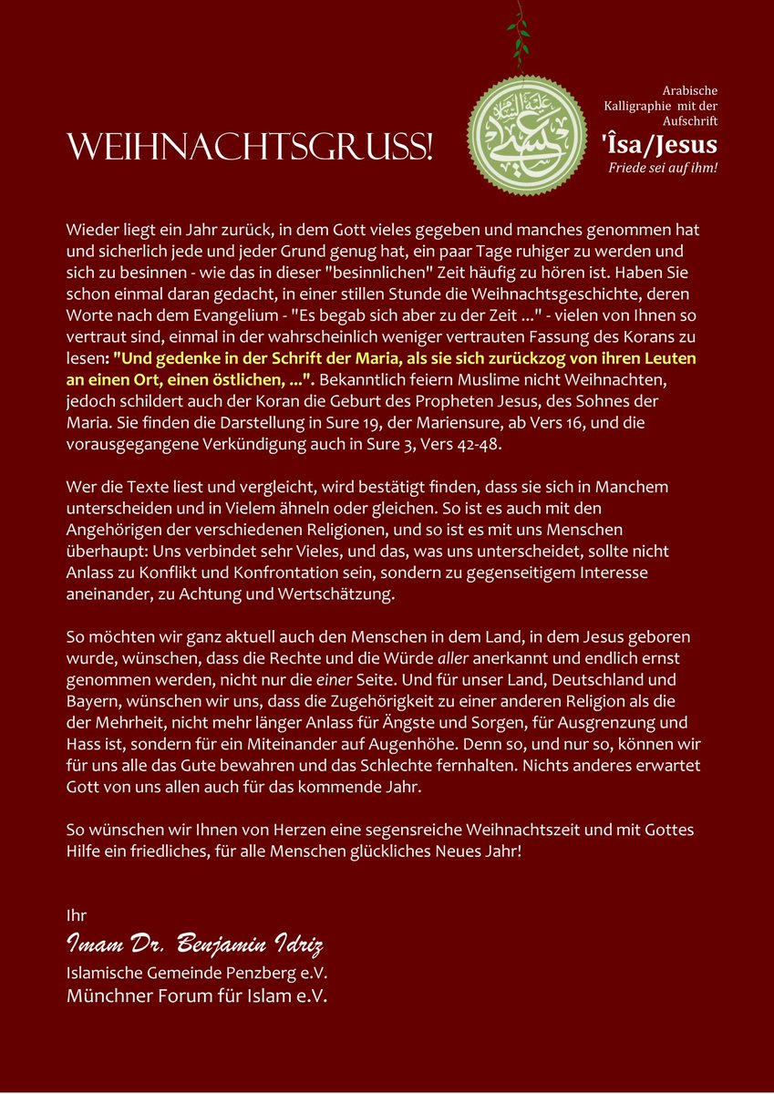 #weihnachtsgruß vom Imam <a href="/benjamin_idriz/">Benjamin Idriz</a>