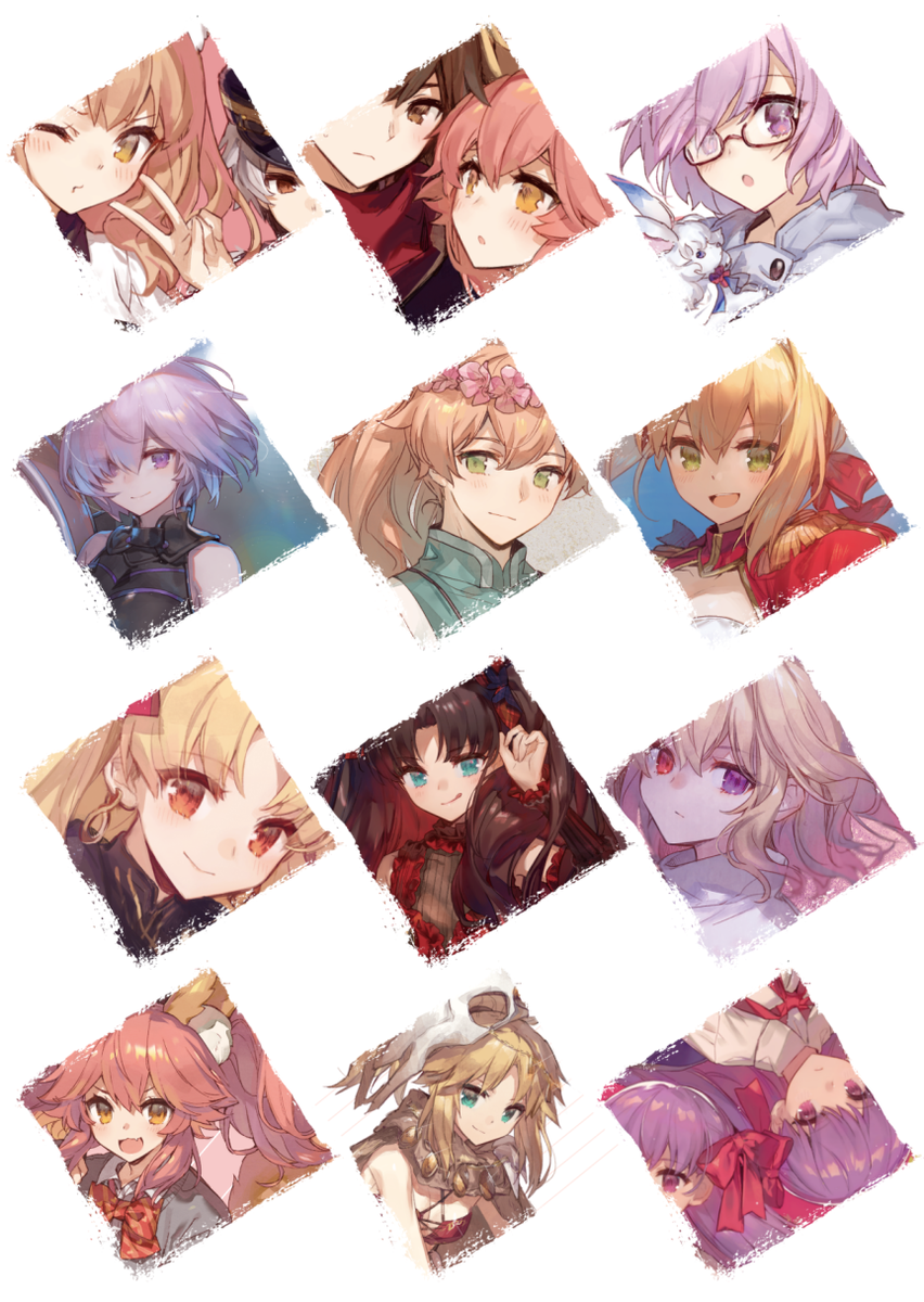 ビィビィ ,bb_(fate/extra) ,エレシュキガル(Fate) ,フォウ ,マシュ・キリエライト(Fate) ,ネロ・クラウディウス(Fate) ,赤セイバー ,tamamo_(fate) ,タマモキャット ,キャスター(Fate/EXTRA) 「イラスト本中身こういうのが入ってます?️一部 」|ちょこ庵🌫COMITIA144_ぬ13aのイラスト