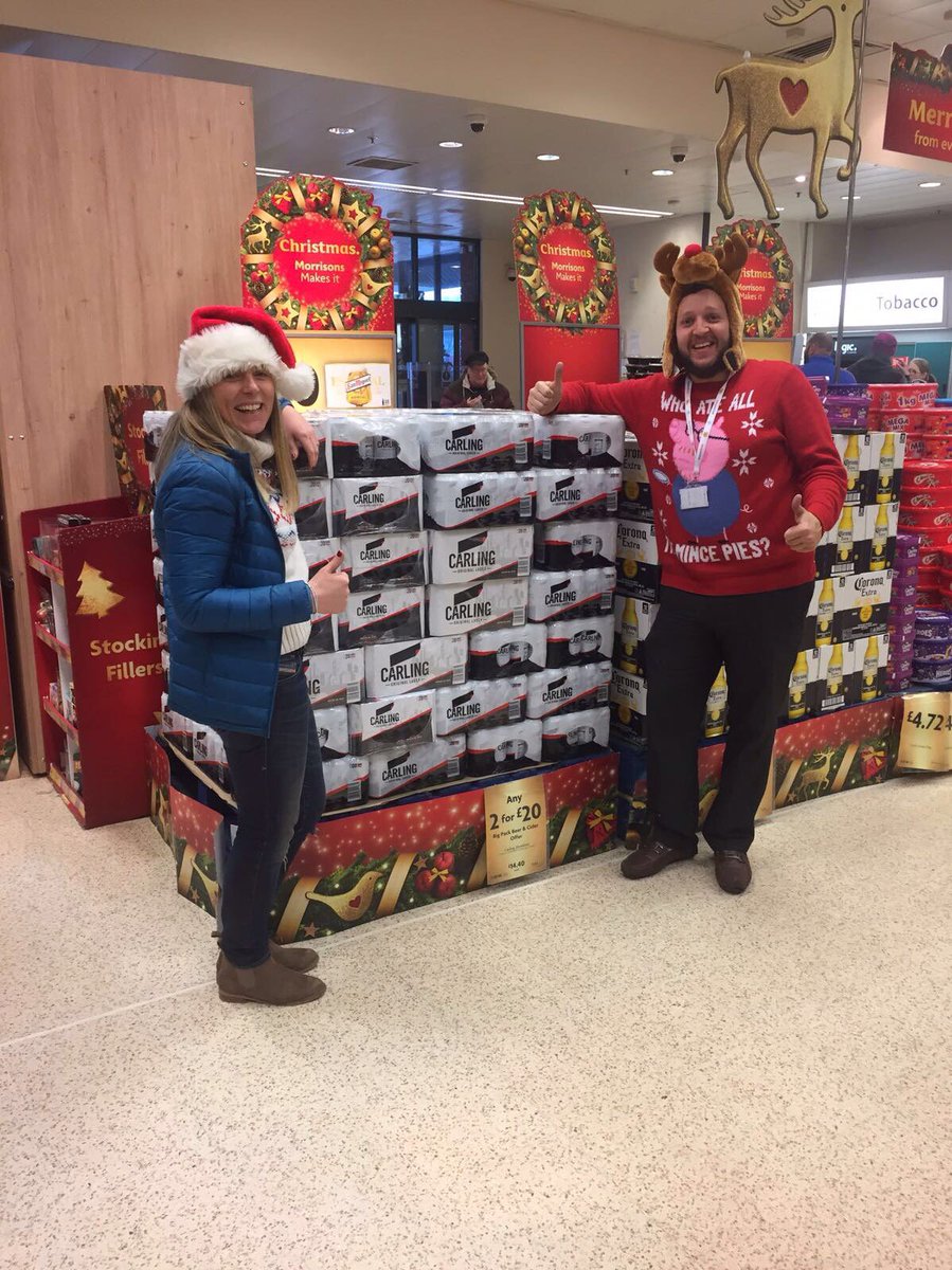 PowerforceMCD3's tweet photo. Santa &amp; Rudolph making a difference in Morrison’s Notts.
#COPIntoXmas #carling @PowerforceMCNSM @PowerforceMCFM2 @PowerforceMCC https://t.co/vo07acKXML