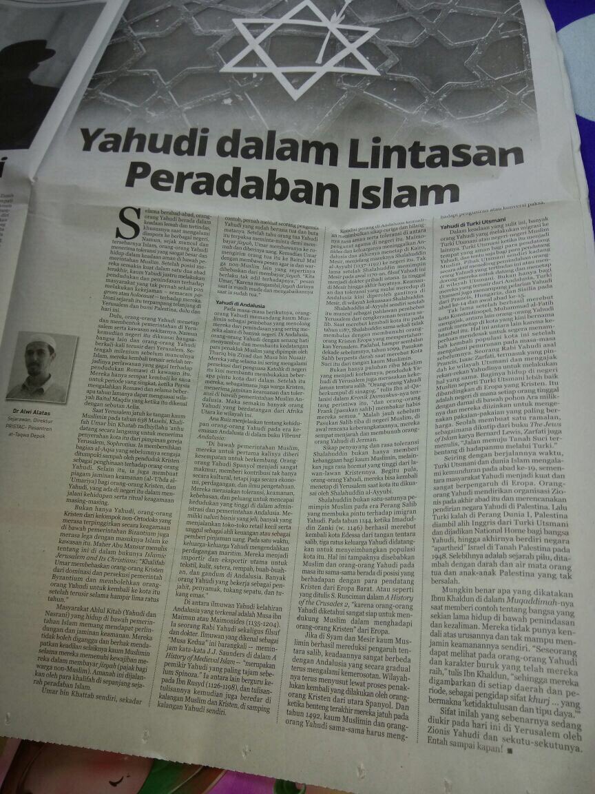 husainiadian's tweet photo. Mengupas Sejarah Yahudi di jurnal ISLAMIA REPUBLIKA INSISTS, Kamis 21 Des 2017, hlm 18-19. Smg sempat baca! https://t.co/qnJHyfZv0g