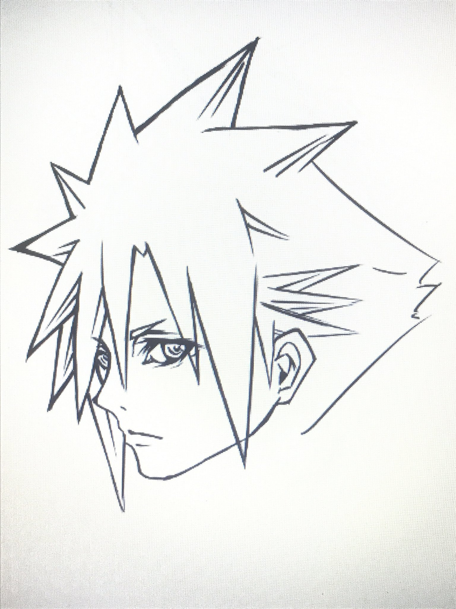 Twitter 上的 じん 野村哲也さん風にクラウド描いてたけど ここまで描いて力尽きた イラスト完成 野村哲也 クラウド Ff T Co O7wyovam6k Twitter
