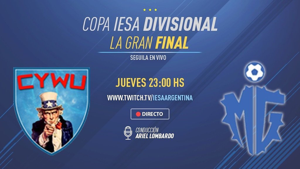 EncuestasIESA's tweet photo. ¿Quien ganara la gran final de la #CopaDivisional de @IESAArgentina? 🏆 https://t.co/DVwbhGSFIh