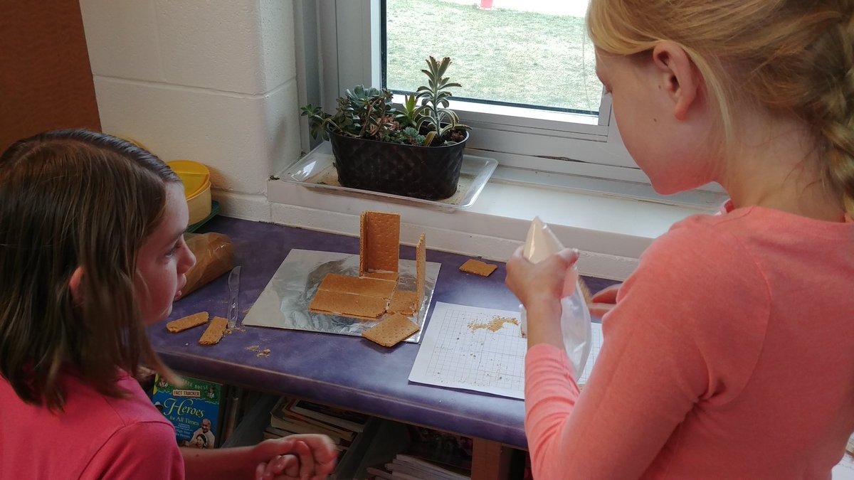 JenniferJeffr11's tweet photo. Gingerbread house construction is underway. @VanAllen_ICCSD #VanAllenPride https://t.co/1ilZEfVo7g