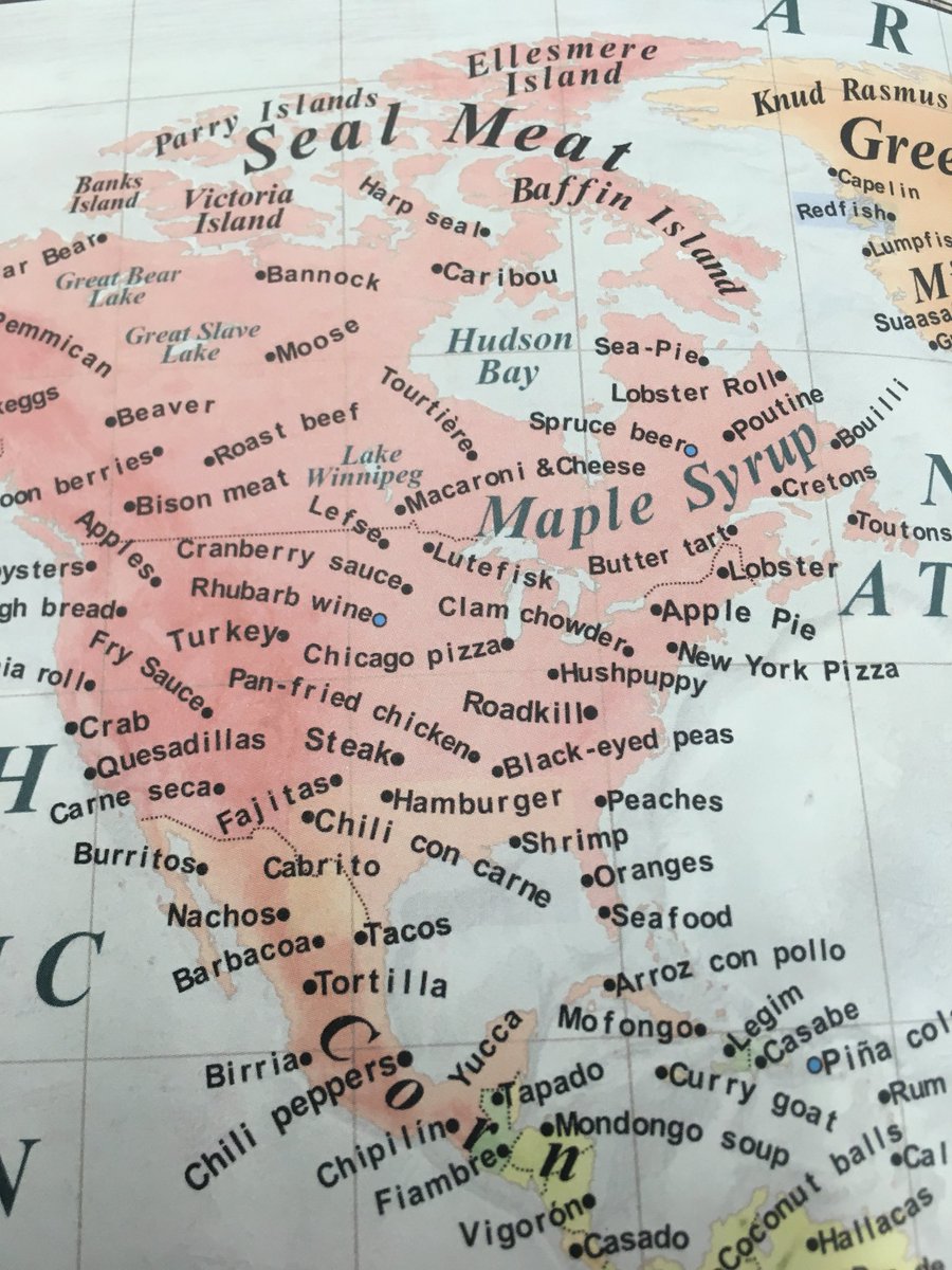 APHuGe's tweet photo. Map of popular foods for each area #aphuge #mapsarecool https://t.co/nYCwvmRn3Q
