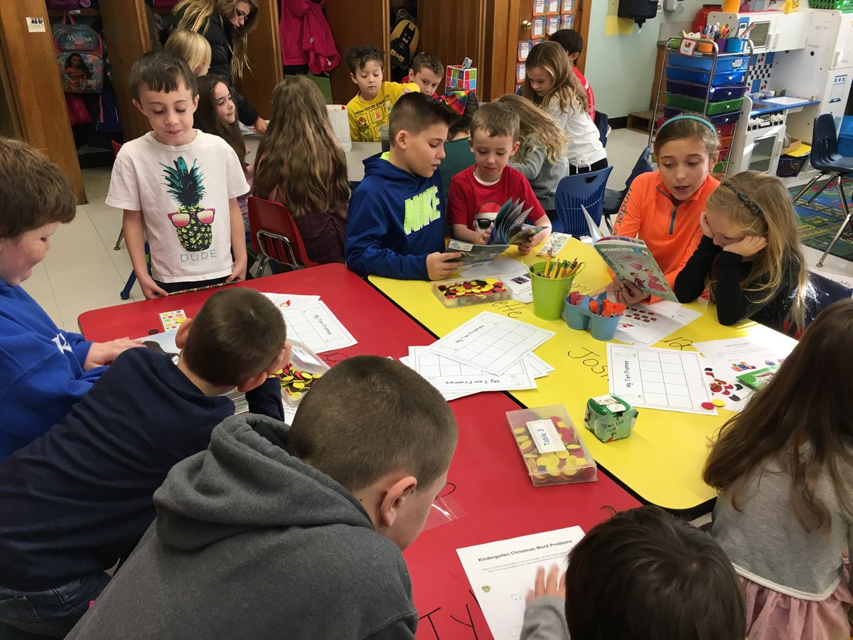 Way to go!! 5th grade buddies helping K solve word problems 👏🏻<a href="/ReneeKaraban/">Renee Karaban</a> <a href="/AmandaAgresti1/">Amanda Agresti</a> @MsKellyRP <a href="/ochesd/">Danielle Oches</a> <a href="/lori_severino/">Lori Severino</a> @RPPrincipal