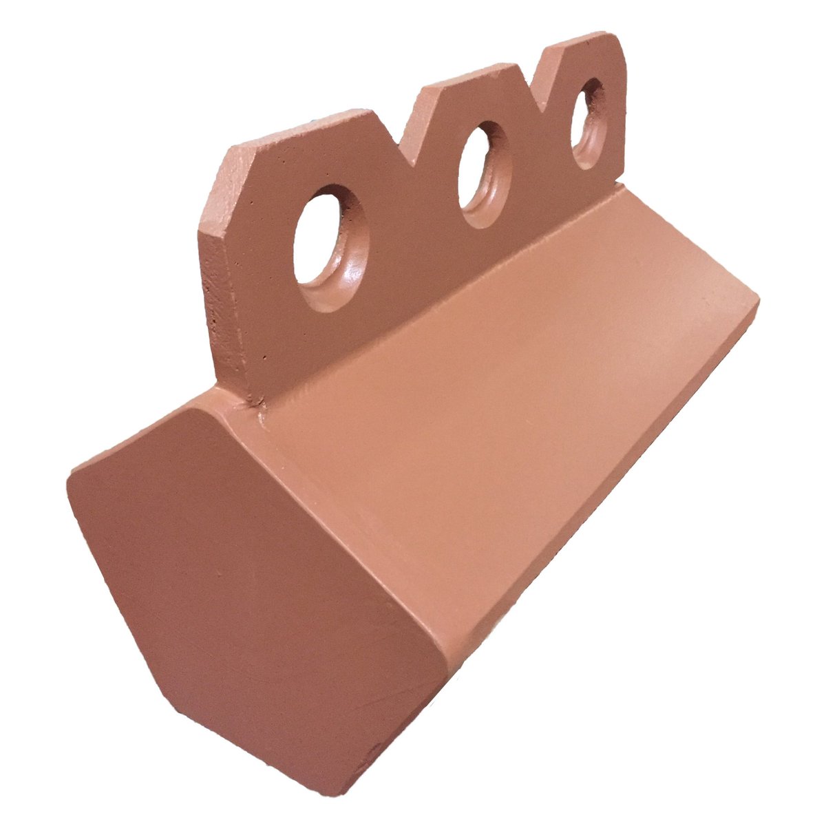 Three Hole Crested Bloc End Ridge in Terracotta
