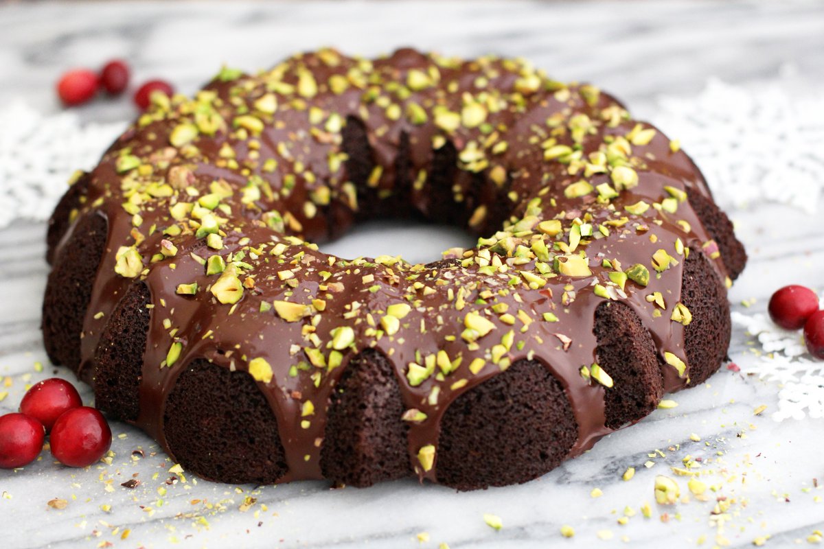 12 Treats for Christmas!
9. This Cranberry Pistachio Chocolate Bundt Cake is a deliciously moist cake for the festivities!
Uses Simple Mills Gluten Free Chocolate Cake &amp; Muffin Mix, recipe on website.