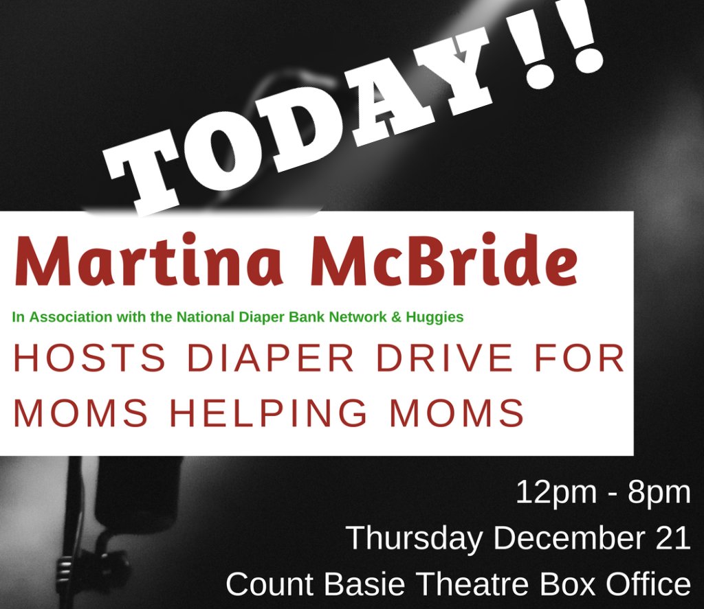 MHMFNJ's tweet photo. Join us TODAY for Martina McBride's Diaper Drive in Red Bank NJ at the Count Basie Theatre! We are here all day from 12pm-8pm. Come help us stuff the truck!
#MartinaMcBride #RedBankNJ #NJEvents #DiaperDrive #TeamMusicIsLove #DiaperNeed https://t.co/8GSwjFXjsT