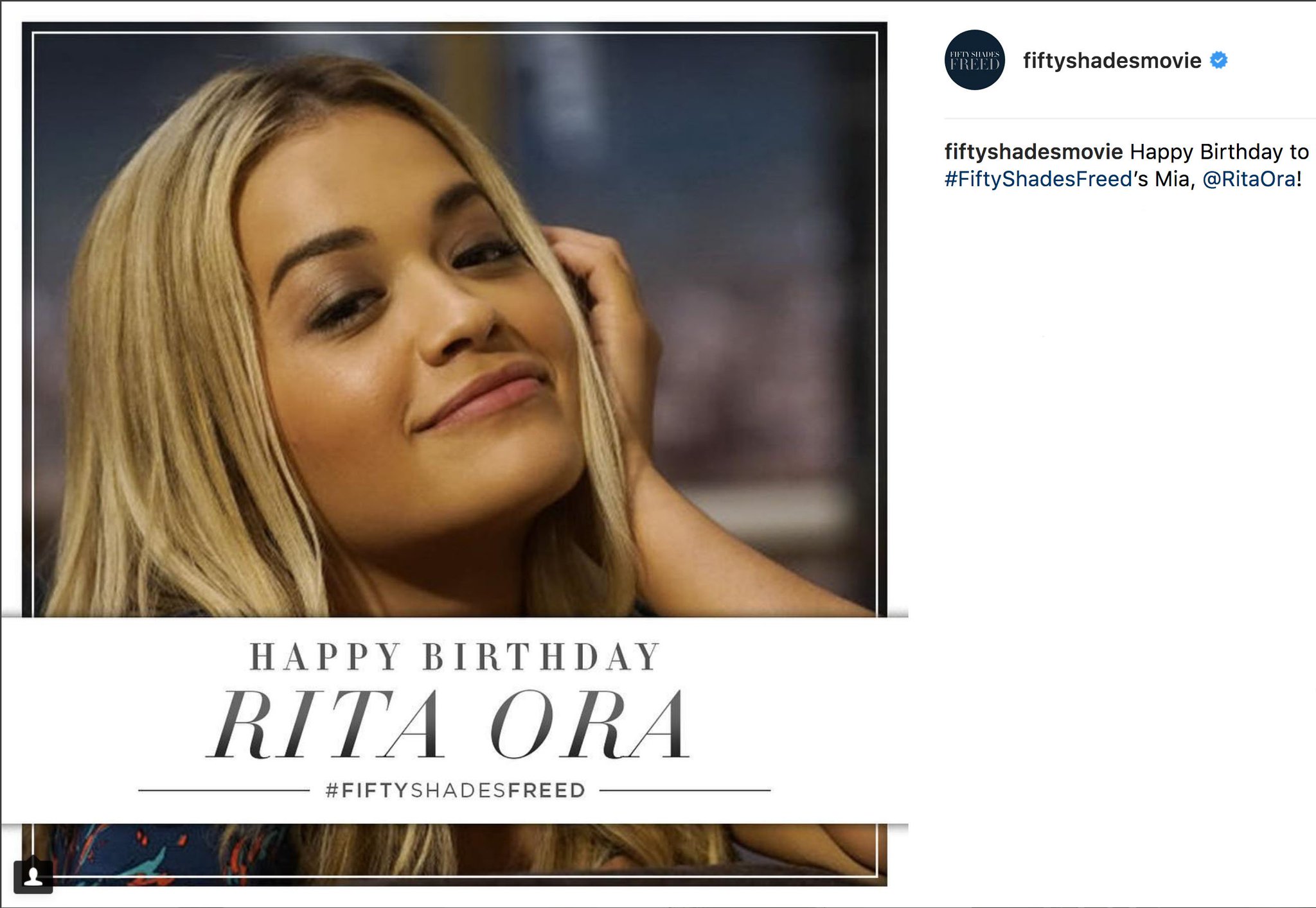 Happy Belated Birthday to Rita Ora AKA Mia Grey 
