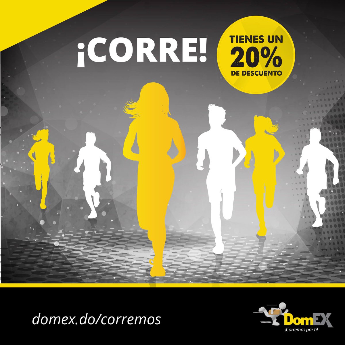 DomexCourier's tweet photo. Si eres un #RunnerLover este descuento está hecho para ti...👟💨🏃 ¿sabías de él?🤔🤔 Obtienes un 20% off en tus libras fletes si eres miembro de un club afiliado con Domex Courier 😬😬
Accede a https://t.co/wqL0DBMVia, regístrate y/o solicítalo.📲💻☝🏻
#CorremosPorTi https://t.co/NekQRtgzi5