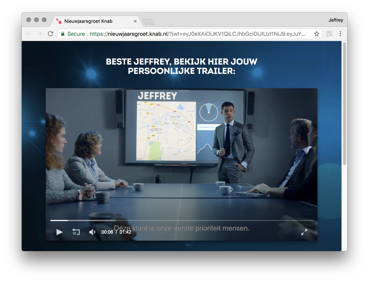 JeffreyVanHees's tweet image. Geweldige persoonlijke(!) video van @knab_nl in mijn mailbox! #personalvideo #kerst
