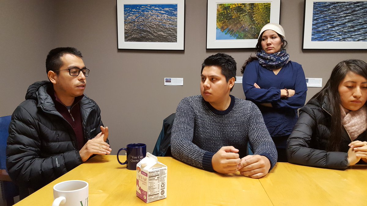 MigrantJustice's tweet image. Abel at office of @PeterWelch for a #cleanDREAMAct: "I have friends and family who have planned their lives out, and now they're at risk. You're either in favor or opposed to the Dreamers. There's no.middle ground." #NoDreamNoDeal