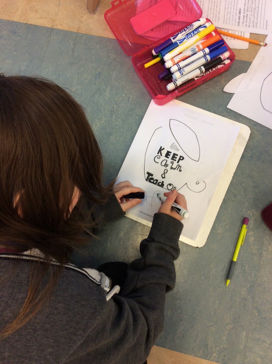 History of hot chocolate today for nonfiction reading and one my students decided to make me this. How sweet #teachersliveoffcoffee