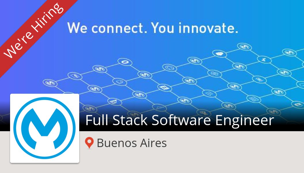 mcocaro's tweet photo. Full Stack #Software #Engineer (#job) wanted in #BuenosAires. #MuleSoft https://t.co/8ejsd1JzOz https://t.co/0DmXpNmIyf