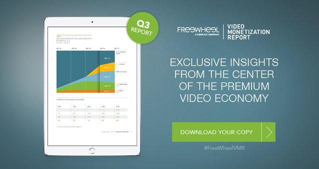 brchivers's tweet photo. Despite a myriad of viewing options, consumers continue to turn to #premiumvideo. Get the latest trends impacting the premium video economy in the #FreeWheelVMR: Q3 2017 via @FreeWheel https://t.co/8LOIflkD90 https://t.co/WEYM8Nzi5Q