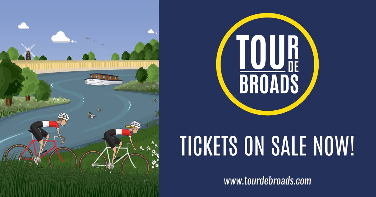 Tickets for the 2018 Tour de Broads Spring and Summer events are now available to buy online and also from Pedal Revolution stores. pedalrevolution.co.uk/events/