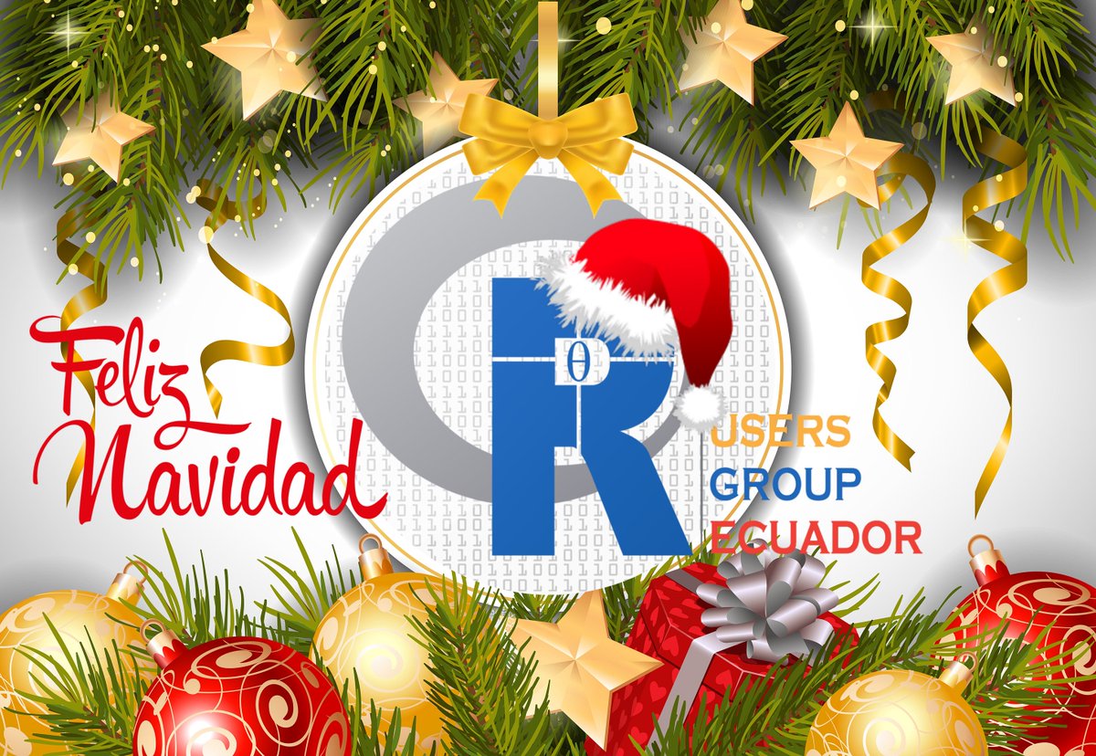 rusersgroup's tweet photo. Ya se siente el ambiente navideño en
★ R Users Group Ecuador★
¡Felices fiestas! https://t.co/Rlf0huJrUh