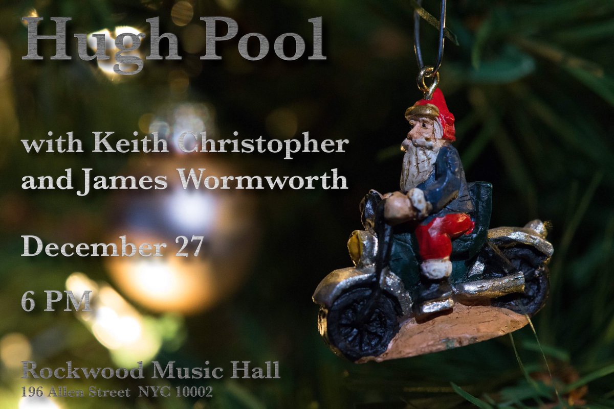 RealHughPool's tweet photo. Something a little special for the NYC after-work crowd this Wednesday the 27th. @RockwoodNYC -6pm w/#keithchristopher on bass and @JamesWormworth on the drums! https://t.co/xXedMPYuw6
