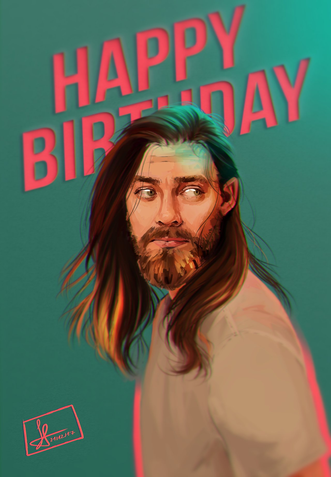 Happy Birthday, Tom Payne!  ( I just had to paint something for his special day. 
